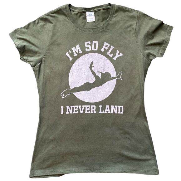 DISNEY Peter Pan I’m So Fly-I Never Land Short Sleeve T-shirt - Picture 1 of 5